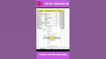 EXCEL TRICKS protect and unprotect sheet #shorts