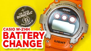 #CASIO W-214H (Module 3225) How to CHANGE THE BATTERY