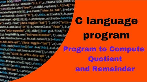 Program to Compute Quotient and Remainder #coding #programming