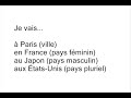 FLE: Aller à, au, en, à la, à l&#39;, aux, chez