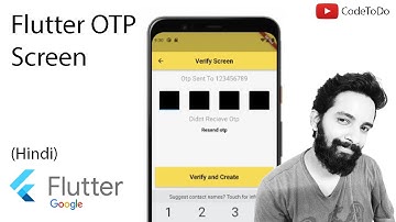 Flutter OTP Verification Screen | Hindi Tutorial | Codetodo