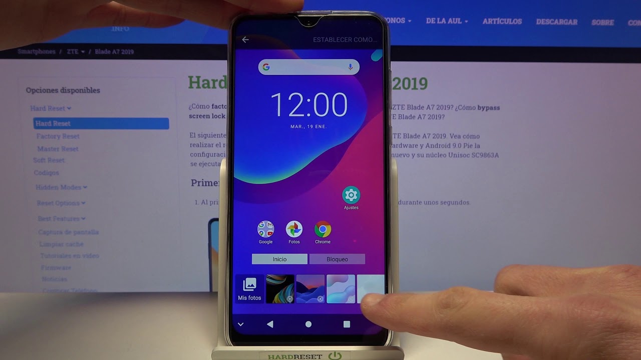 Cómo poner fondo de pantalla en ZTE Blade A7 2019 - pantalla de inicio,  pantalla de bloqueo - thptnganamst.edu.vn