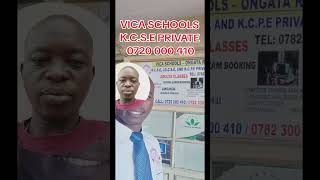 KCSE 2026 Registration and Tuition Classes, at VICA SCHOOLS ONGATA RONGAI.