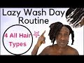 4c Natural Hair | LAZY Natural WASH DAY ROUTINE Only 3 Hair Products