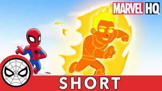 Spidey & Human Torch Collab! | Marvel Super Hero Adventures - It's Too Darn Hot