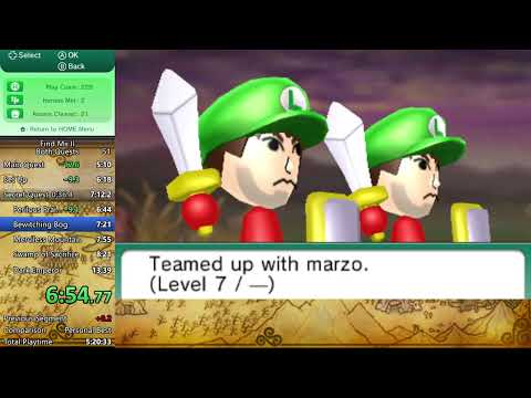 Find Mii II Main Quest & Both Quests WR in 5:10 & 13:36