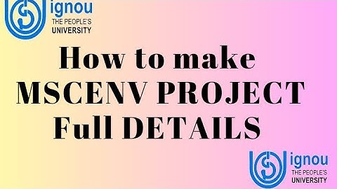 MEVP011 MSCENV  Project Details | MSCENV PROJECT DETAILS