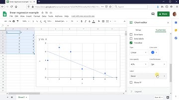 Linear Regression in Google Sheets