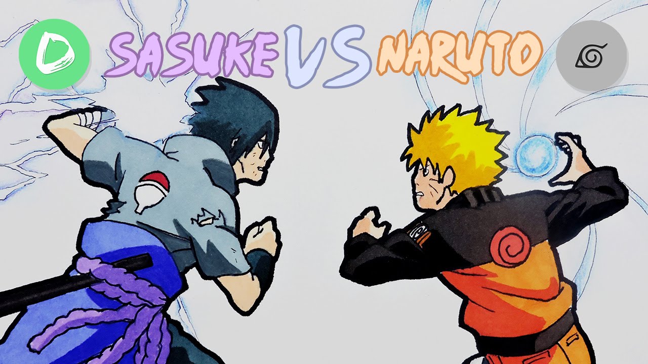 Dibujando A Sasuke Vs Naruto Drawing Sasuke Vs Naruto Ns