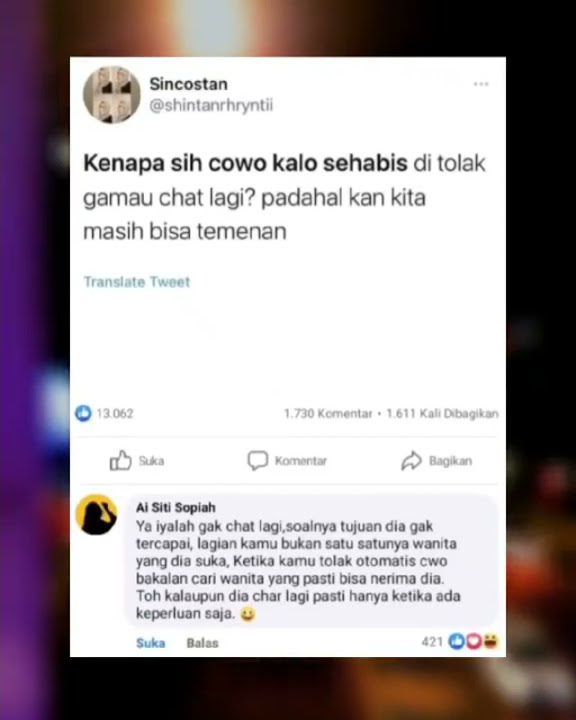 STORY WA//IG KEREN - KENAPA COWOK KALO HABIS DITOLAK GAMAU CHAT LAGI??😂