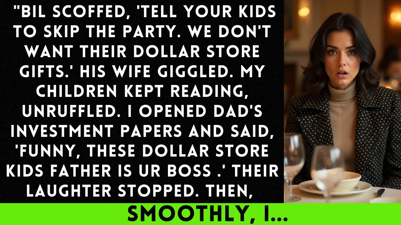 My BIL Scoffed, ‘Tell Your Kids to Skip the Party. We Don’t Want Their Dollar-Store Gifts.’ His Wife