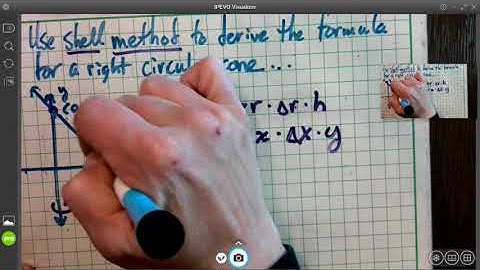 Calculus 2, Shell Method to prove vol of right circular cone: Apr 7, 2020 10:18 AM