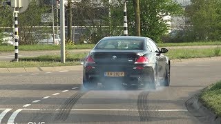 Bmw m6 e63 v10 doing crazy donuts and ...