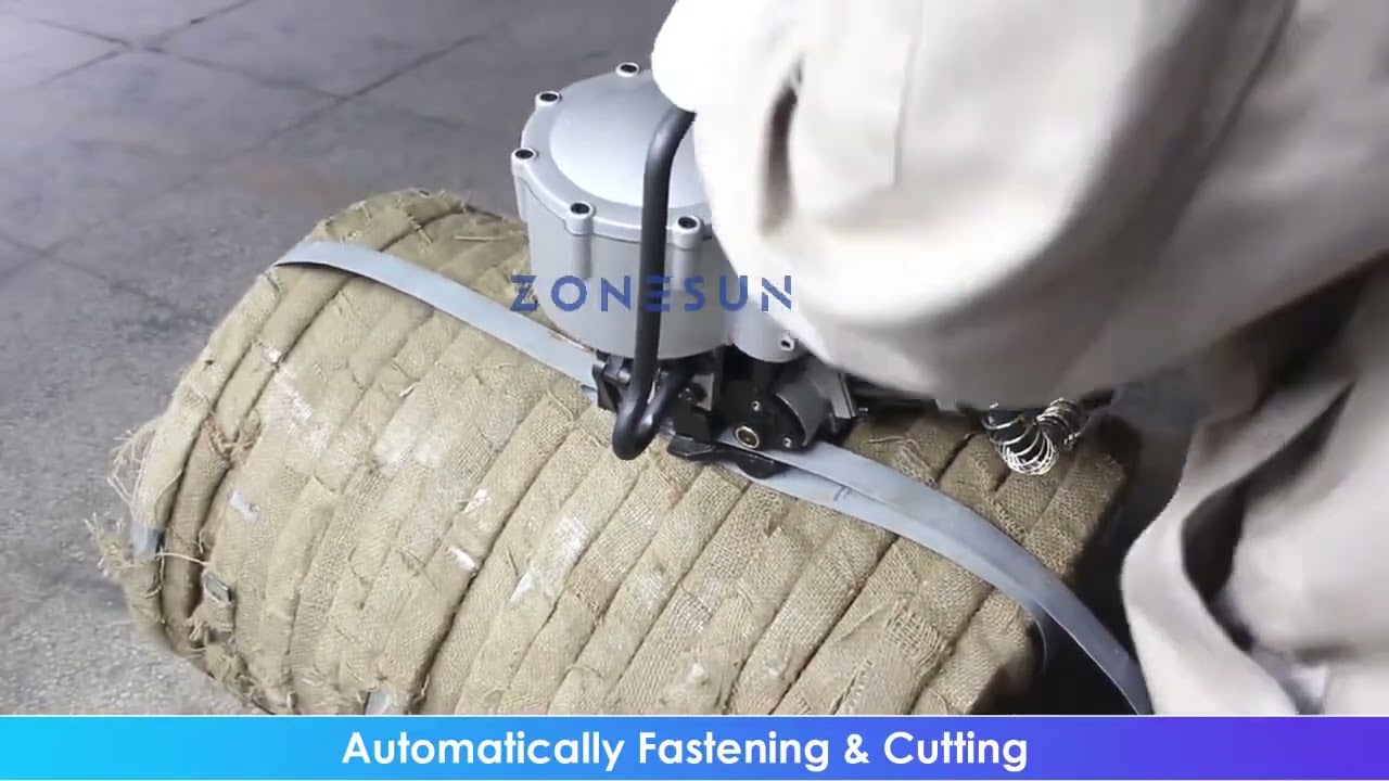 How to use zonesun DB-KZ32 Pneumatic Steel Belt Strapping Machine 19–32mm