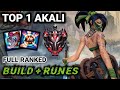 Wild Rift Top 1 Akali - Grandmaster Full Ranked