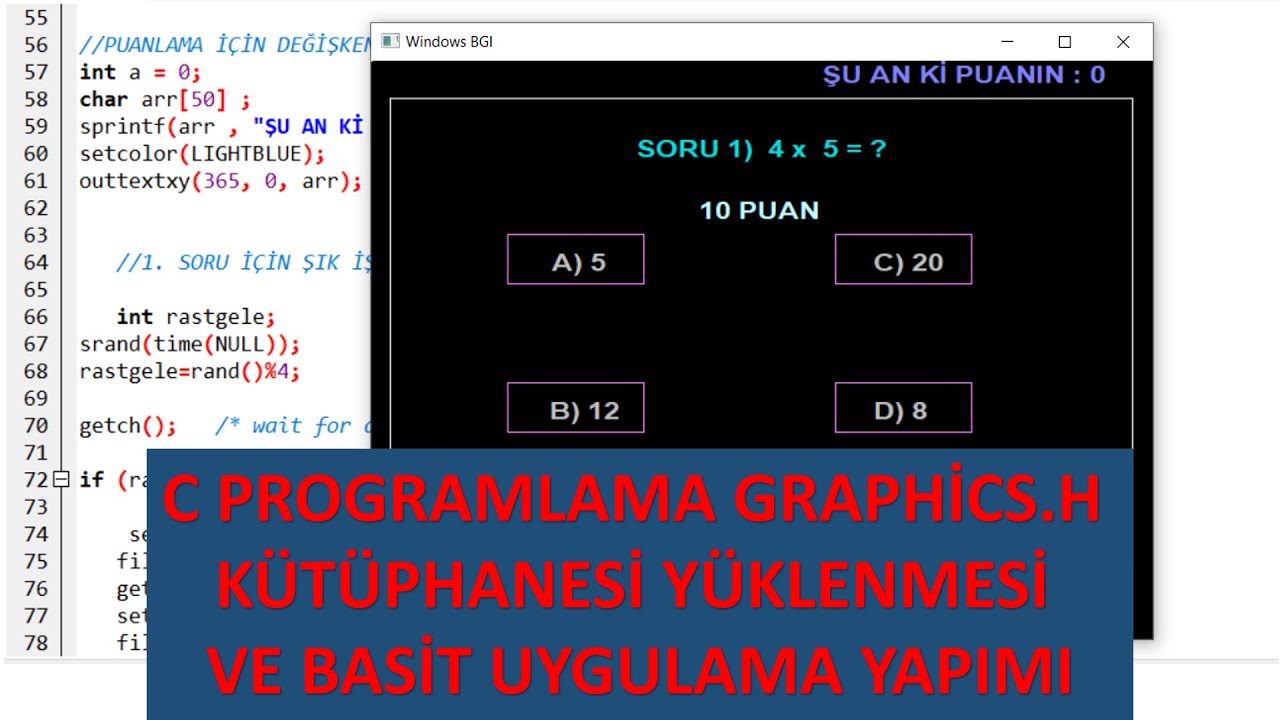 GRAPHİCS.H KÜTÜPHANE C++ PROGRAMLAMA ÖRNEK KODLAR VE DEV C++ YÜKLENMESİ ...
