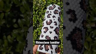 Leopard print rhinestone tumbler #tumblr #rhinestones #2023 #etsyseller