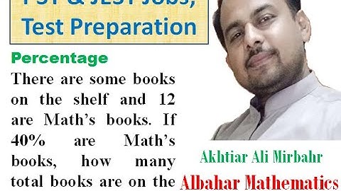PST & JEST Job, Test Preparation, Percentage word problem