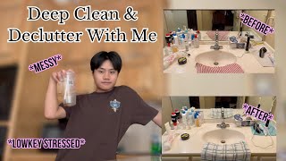 deep clean & declutter my room with me for my mental health (messy, stressed, cluttered)