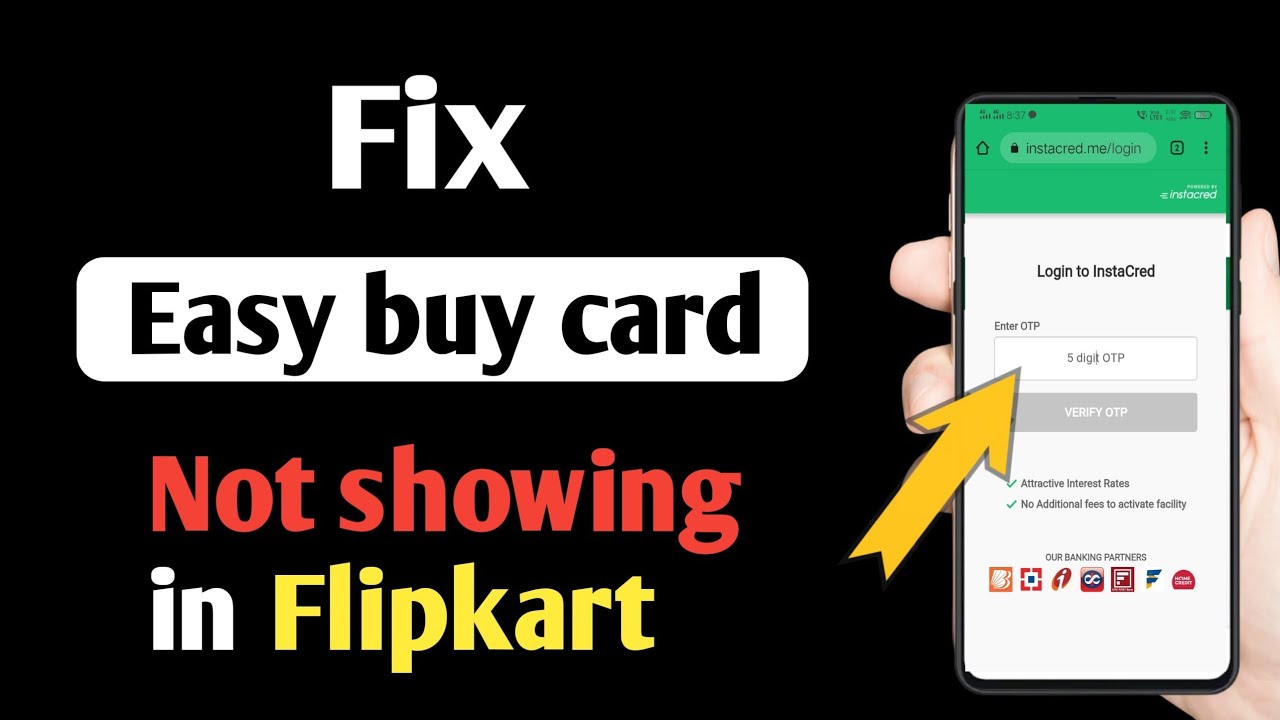 easy buy card not showing in Flipkart easy buy card not working YouTube