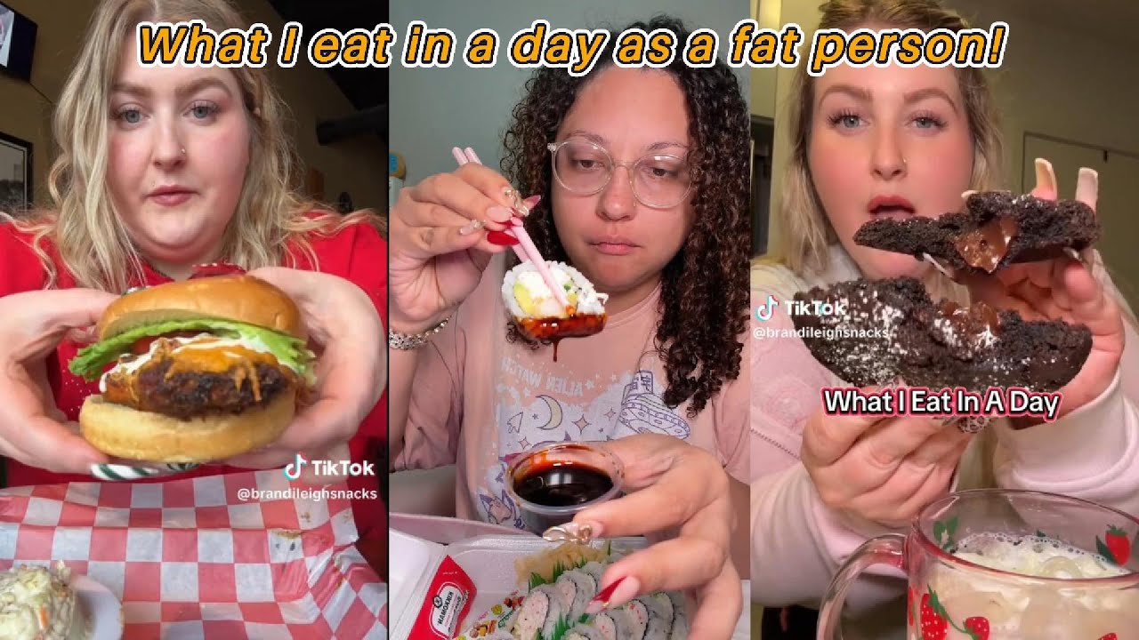 What I eat in a day as a PLUS SIZE 🍕💕person ft danie and brandileighsnacks videos!  | TIKTOK COMP |