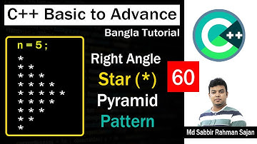 C ++ Basic to Advance Bangla Lecture 60 | Right Angle Pyramid Pattern