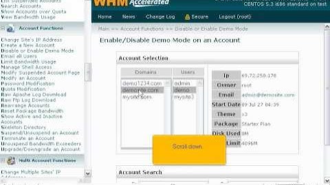 How to make an account a demo account in WHM - Canadian Web Hosting