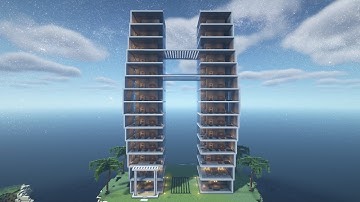 Minecraft tutorial: How to build a modern hotel in Minecraft #4