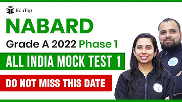 All India Mock Test For NABARD Grade A 2022 Phase 1 Examination | Exam Guidance and Preparation