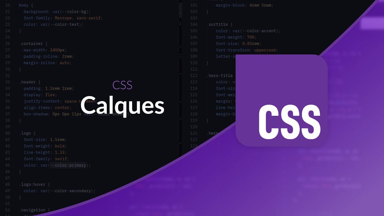 Les calques en CSS