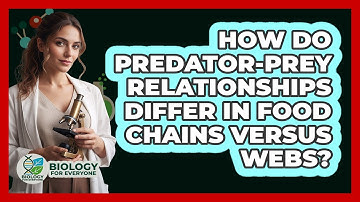 How do predator-prey relationships differ in food chains versus webs?