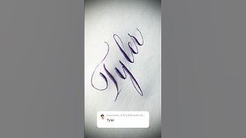 Copperplate calligraphy, tutorial : how I write your name #tyler