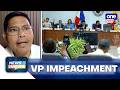 Calilung: House should vote, transmit Sara Duterte impeachment case to Senate | News and Views