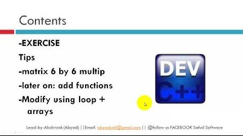 Lesson 21 Exercise Chapter four - C++ - Sahalsoftware - Af soomaali