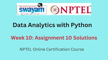 Data Analytics with Python week 10 Assignment 10 solutions || 2023
