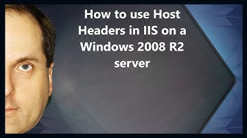 How to use Host Headers in IIS on a Windows 2008 R2 server