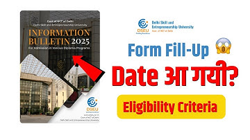 DELHI POLYTECHNIC 2025: ONLINE FORM DATE | Eligibility | HOW TO FILL FORM  APPLICATION FORM#DSEU2025