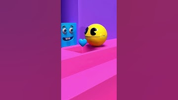 Wave & Cube Share a Beautiful Heart 💖🌊 Funny 3D Animation | Satisfying Short