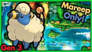 Can I Beat Pokemon Emerald with ONLY Mareep? 🔴 Pokemon Challenges ► NO ITEMS IN BATTLE