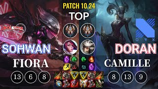 KT SoHwan Fiora vs DRX Doran Camille Top - KR Patch 10.24