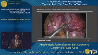 Anastomotic Techniques For Left Colectomy Colorectal Or Colo Colic Youtube
