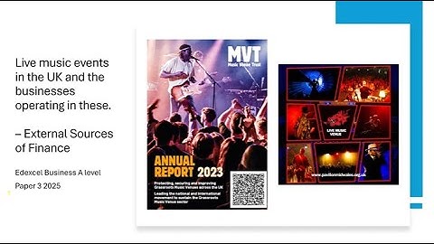 Edexcel Business A Level Paper 3 2025 | The Importance of External Finance for Small Music Venues