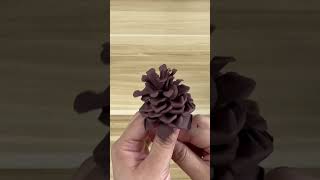 How to make paper pine cone #papercraft #diychristmasdecor
