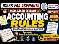 JKSSB FAA | Traditional vs Modern Rules of Accounting | MCQ Lecture–1