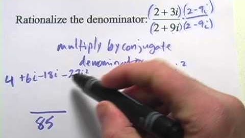 Rationalizing Denominators with Complex Numbers