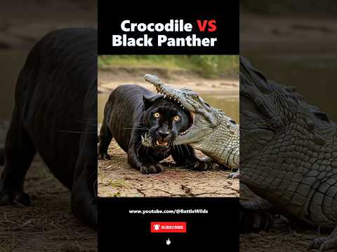 Black Panther vs Crocodile ‼️ Real Jungle Fight Ends Brutally #blackpanther #anaconda