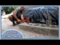 Starting a curved concrete block retaining wall