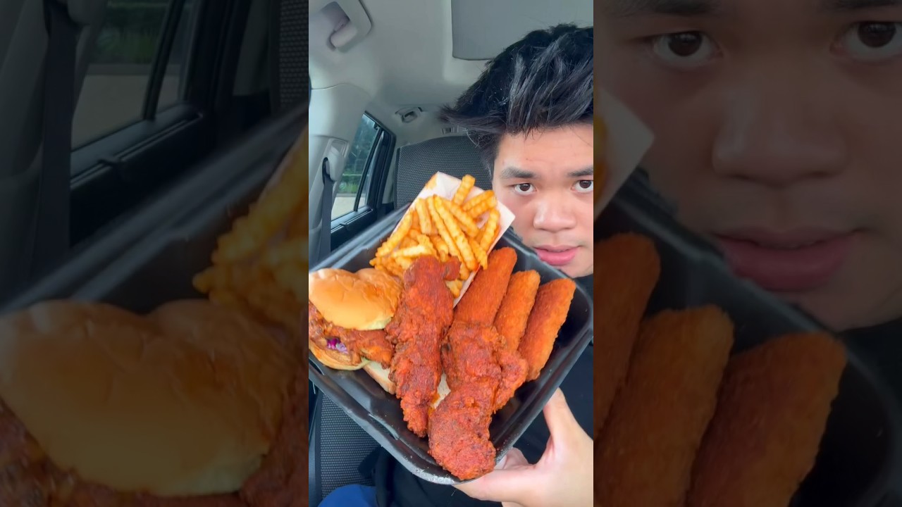 Dave's Hot Chicken 🔥 The Hype Is Real! ASMR Food Review #shorts #daveshotchickenuk #asmr #mukbang