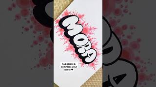 How to Draw Graffiti Bubble Letters MORA 🔥 | Easy Tutorial #07