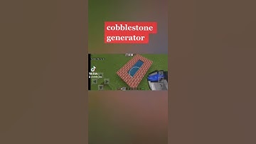 Minecraft EASY cobblestone generator. #Shorts